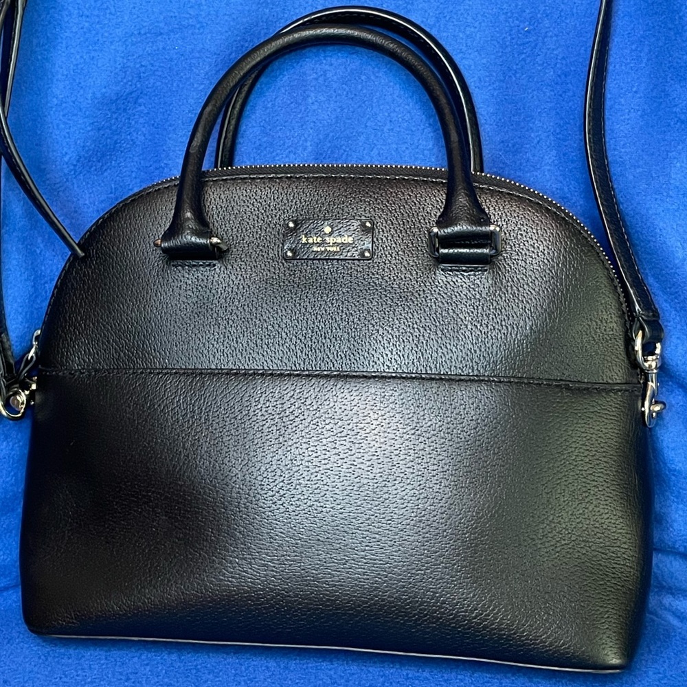 👛 Kate spade Black Leather Crossbody/Shoulder Bag/Satchel. Cow Leather  NWOT 👛